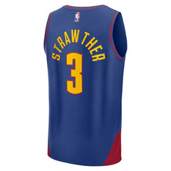 Fanatics Julian Strawther Denver Nuggets Fast Break Replica Player Jersey Statement Editi- Blue