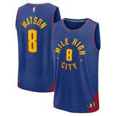 Fanatics Peyton Watson Denver Nuggets Fast Break Replica Player Jersey Statement Editi- Blue