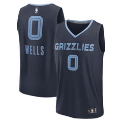 Fanatics Jaylen Wells Memphis Grizzlies Fast Break Replica Player Jersey Icon Edition Navy