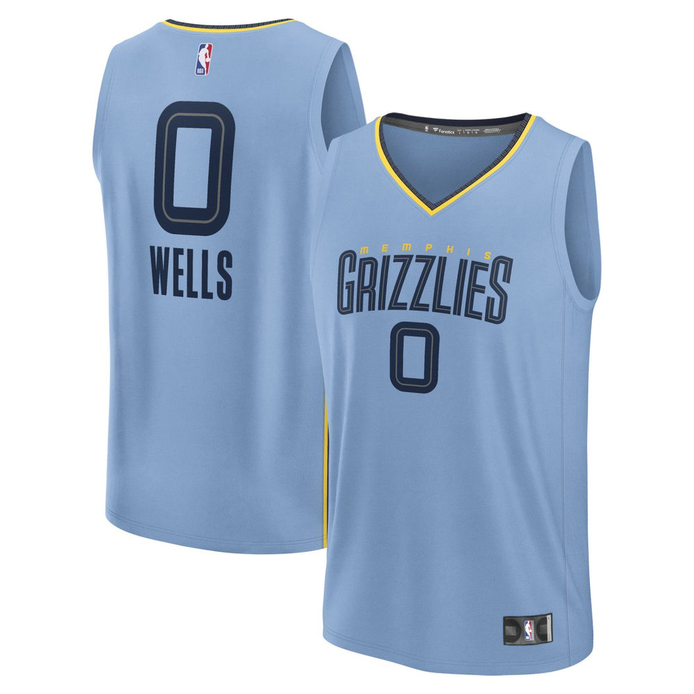 Fanatics Jaylen Wells Memphis Grizzlies Fast Break Replica Player Jersey Statement Edition Light Blue