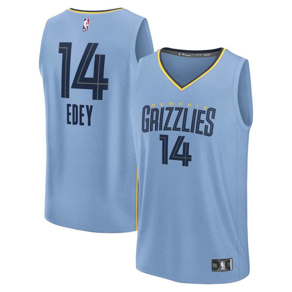 Fanatics Zach Edey Memphis Grizzlies Fast Break Replica Player Jersey Statement Edition Light Blue
