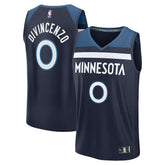 Fanatics Donte DiVincenzo Minnesota Timberwolves Fast Break Replica Player Jersey Icon Edition Navy