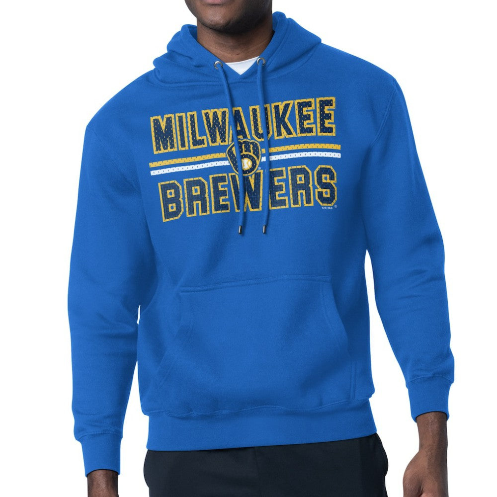 Milwaukee Brewers Starter Team Mesh Print Graphic Pullover Hoodie Sale