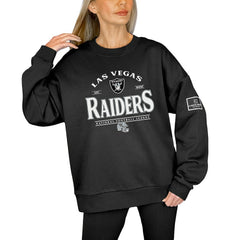 Las Vegas Raiders Gameday Couture Women's Oversized Players Only Black Label Pullover Sweatshirt - Black - NFL