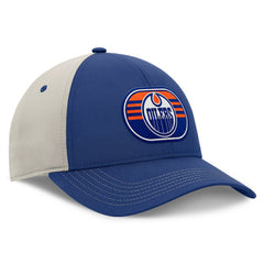 Edmonton Oilers Fanatics 2025 Stanley Cup Playoffs Locker Room Trucker Adjustable Hat - Royal/Gray | Fanatics sale