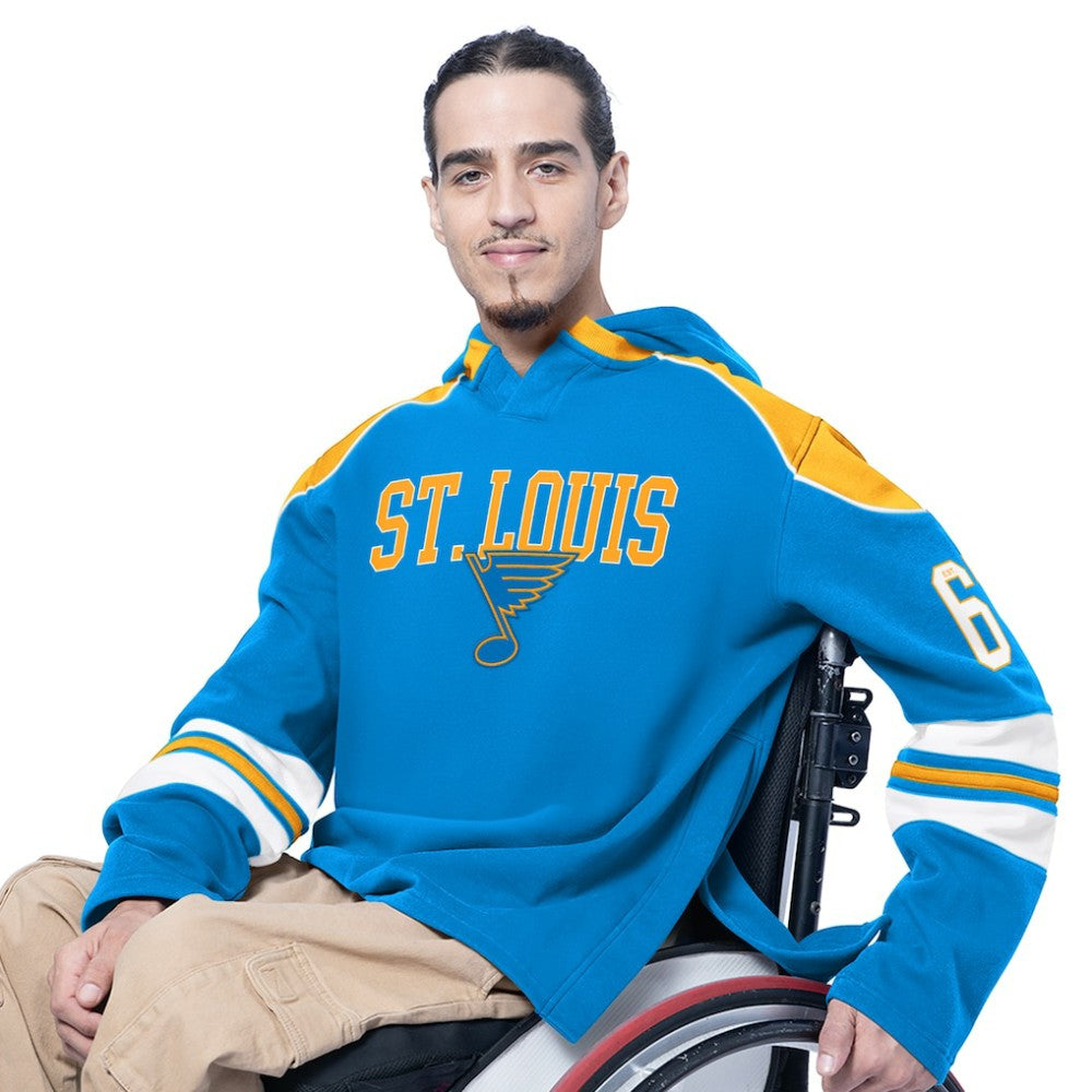 St. Louis Blues G-III Sports by Carl Banks Adaptive Wear Lord Stanley Hooded Long Sleeve Sweatshirt - Blue | NHL sale