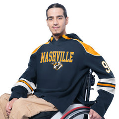 Nashville Predators G-III Sports by Carl Banks Adaptive Wear Lord Stanley Hooded Long Sleeve Sweatshirt - Navy | NHL near me
