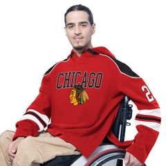 Chicago Blackhawks G-III Sports by Carl Banks Adaptive Wear Lord Stanley Hooded Long Sleeve Sweatshirt - Red | NHL Lifestyle
