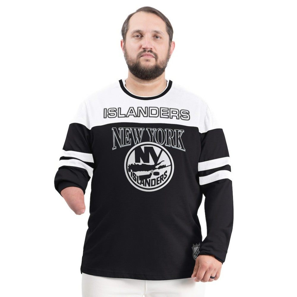 New York Islanders G-III Sports by Carl Banks Adaptive Wear Outlast Durene Long-Sleeve T-Shirt - Black | NHL Lifestyle