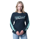 Seattle Kraken G-III 4Her by Carl Banks Women's Advantage Thermal Long-Sleeve Tri-Blend T-Shirt - Deep Sea Blue | NHL online