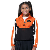 Philadelphia Flyers Starter Girls Key Player Half Zip Jacket - Orange/Black | NHL near me