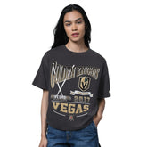 Vegas Golden Knights Starter Women's Oversized Hall of Fame T-Shirt - Heather Black | NHL on sale