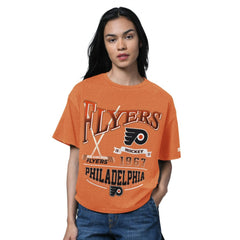 Philadelphia Flyers Starter Women's Oversized Hall of Fame T-Shirt - Heather Orange | NHL discount