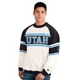 Utah Mammoth Starter Male Adult Defense Fleece Crewneck Sweatshirt - White | NHL online