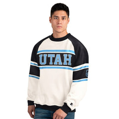 Utah Mammoth Starter Male Adult Defense Fleece Crewneck Sweatshirt - White | NHL online
