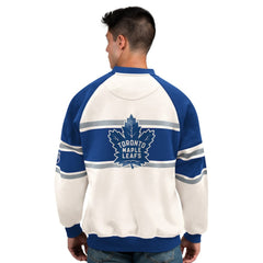 Toronto Maple Leafs Starter Male Adult Defense Fleece Crewneck Sweatshirt - White | NHL near me