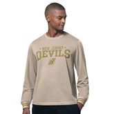 New Jersey Devils Starter Field Long Sleeve T-Shirt - Tan | NHL Clearance