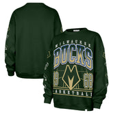 47 brand Milwaukee Bucks '47 Women's 2025/26 City Edition Go Big Oversized Sweatshirt Hunter Green