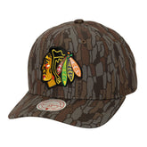 Chicago Blackhawks Mitchell & Ness Hidden Camo Pro Crown Adjustable Hat - Camo | NHL Lifestyle
