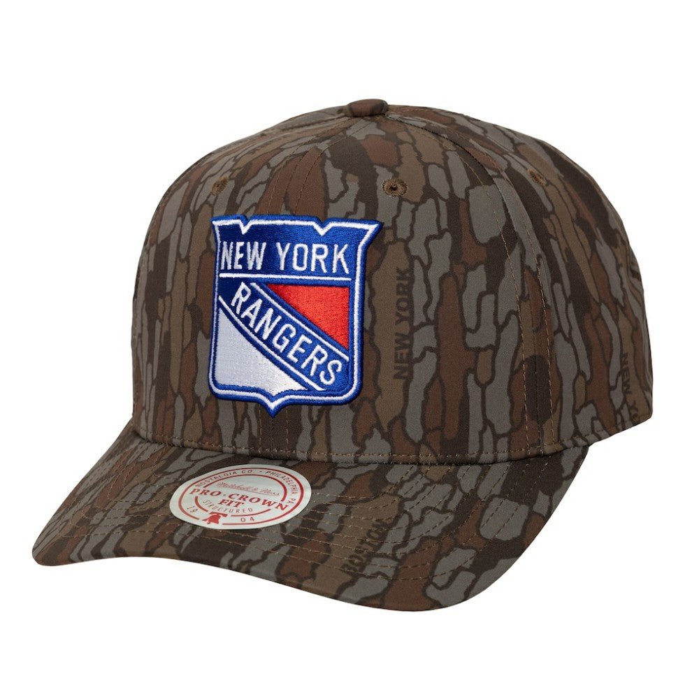 New York Rangers Mitchell & Ness Hidden Camo Pro Crown Adjustable Hat - Camo | NHL online