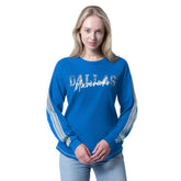 Dallas Mavericks G-III 4Her by Carl Banks Women's Advantage Tri-Blend Long Sleeve T-Shirt Blue