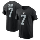 Geno Smith Las Vegas Raiders Name & Number T-Shirt - Black - Nike