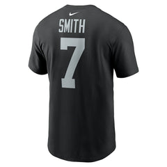 Geno Smith Las Vegas Raiders Name & Number T-Shirt - Black - Nike