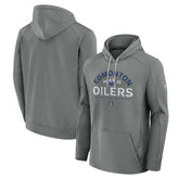 Edmonton Oilers Fanatics 2025 Stanley Cup Playoffs Authentic Pro Rink Fly Fleece Pullover Hoodie - Gray | Fanatics discount