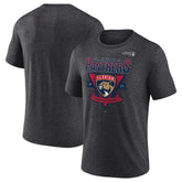 Florida Panthers Fanatics 2025 Stanley Cup Playoffs Crossbar Tri-Blend T-Shirt - Heather Charcoal | Fanatics on sale
