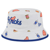 New Era New York Knicks Team Cheer Reversible Bucket Hat White