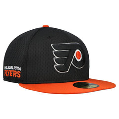 Philadelphia Flyers New Era Mesh Crown Two-Tone 59FIFTY Fitted Hat - Black/Orange | New Era Clearance
