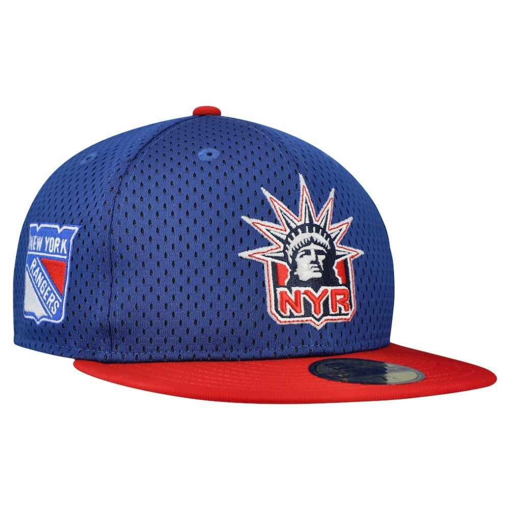 New York Rangers New Era Mesh Crown Two-Tone 59FIFTY Fitted Hat - Blue/Red | New Era online
