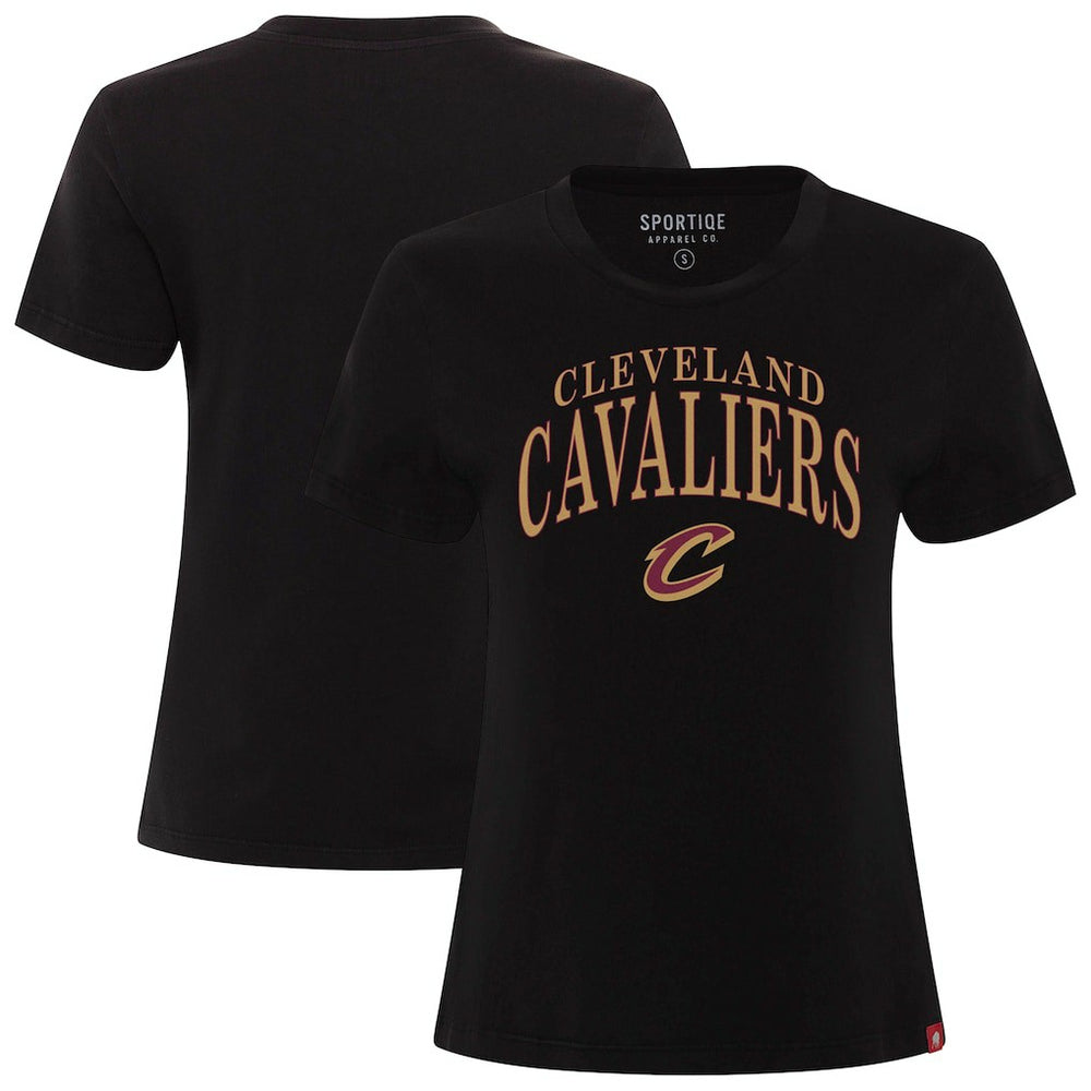 Cleveland Cavaliers Sportiqe Women's Arcadia Boxy T-Shirt Black