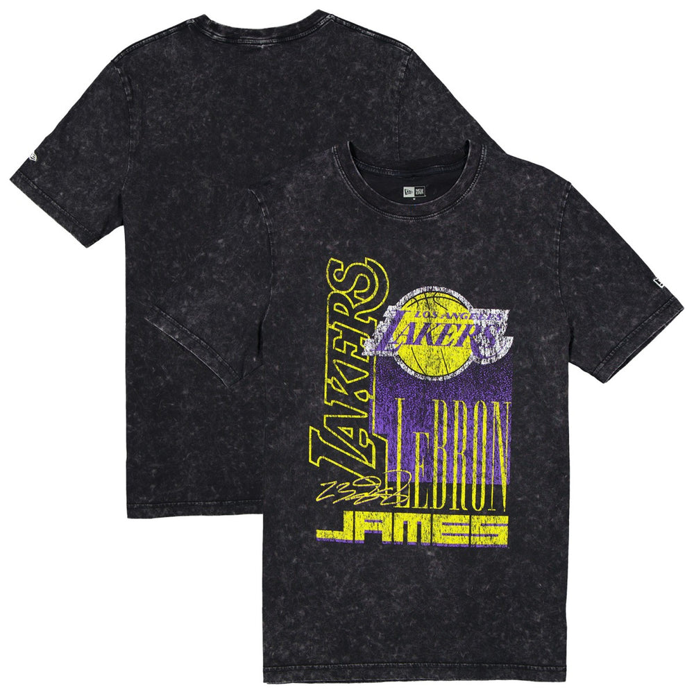 New Era LeBron James Los Angeles Lakers Full Court Press Mineral Wash Player T-Shirt Black