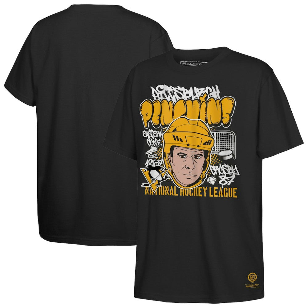 Sidney Crosby Pittsburgh Penguins Mitchell & Ness Youth Caricature T-Shirt - Black | NHL Lifestyle