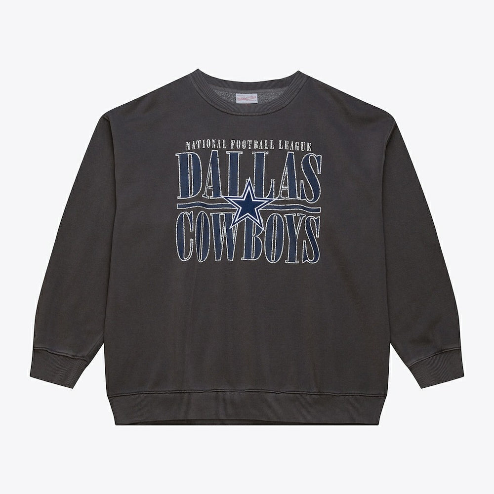 Dallas Cowboys Downtown Collection Fleece Sweatshirt - Black - Mitchell & Ness