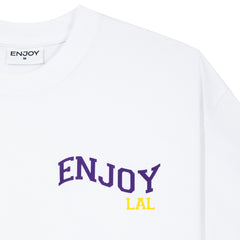 Enjoy Basketball x Los Angeles Lakers Unisex Hoop Enthusiast Capsule Collection T-Shirt - White