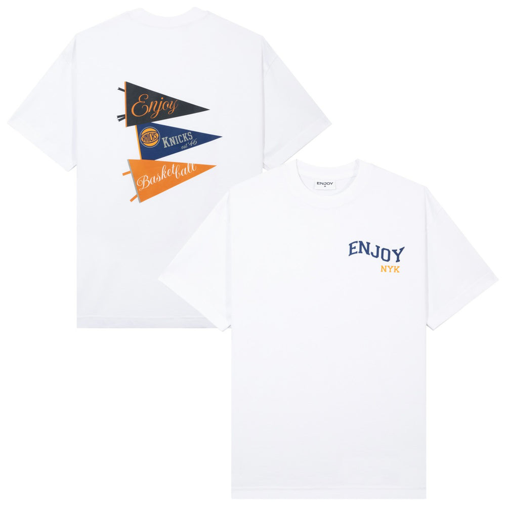 Enjoy Basketball x New York Knicks Unisex Hoop Enthusiast Capsule Collection T-Shirt - White