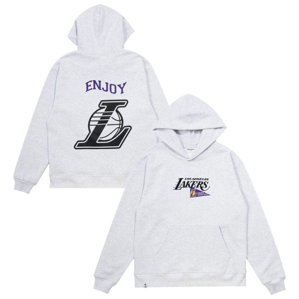 Enjoy Basketball x Los Angeles Lakers Unisex Hoop Enthusiast Capsule Collection Pullover Hoodie - Heather Gray