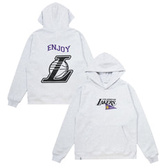 Enjoy Basketball x Los Angeles Lakers Unisex Hoop Enthusiast Capsule Collection Pullover Hoodie - Heather Gray