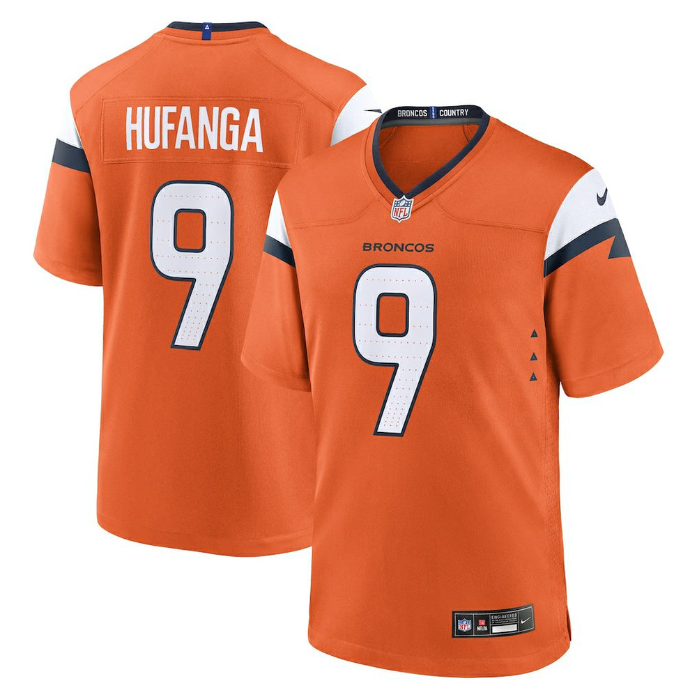 Talanoa Hufanga Denver Broncos Team Game Jersey - Orange - Nike