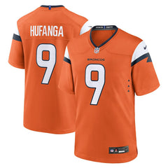 Talanoa Hufanga Denver Broncos Team Game Jersey - Orange - Nike