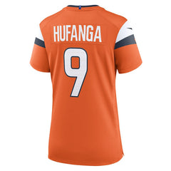 Talanoa Hufanga Denver Broncos Women's Team Game Jersey - Orange - Nike