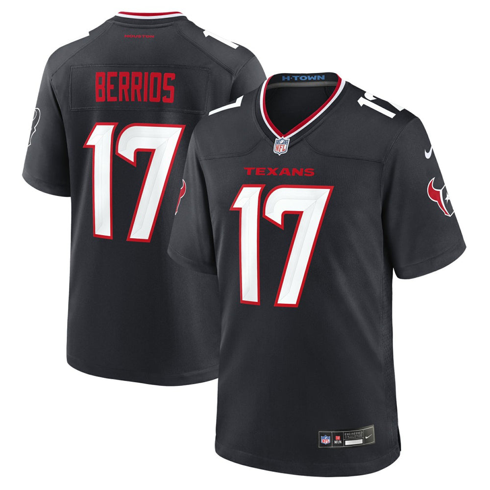 Braxton Berrios Houston Texans Team Game Jersey - Navy - Nike
