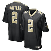 Spencer Rattler New Orleans Saints Team Game Jersey - Black - Nike