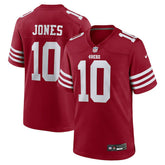 Mac Jones San Francisco 49ers Team Game Jersey - Scarlet - Nike