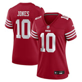 Mac Jones San Francisco 49ers Women's Team Game Jersey - Scarlet - Nike