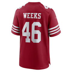 Jon Weeks San Francisco 49ers Team Game Jersey - Scarlet - Nike