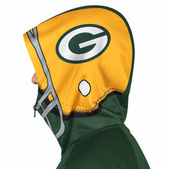 Green Bay Packers Pro Player Helmet Full-Zip Hooded Track Jacket - Green/Gold - NFL