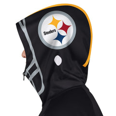 Pittsburgh Steelers Pro Player Helmet Full-Zip Hooded Track Jacket - Black/Gold - NFL